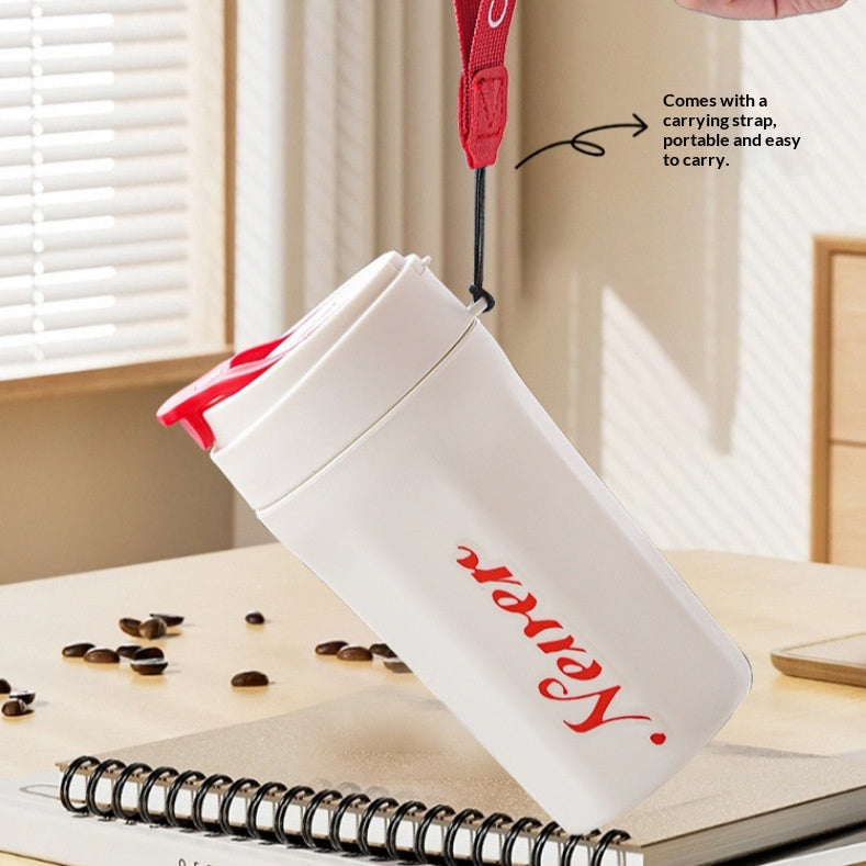 Double-Walled Portable Glass Coffee Mug For Home Use