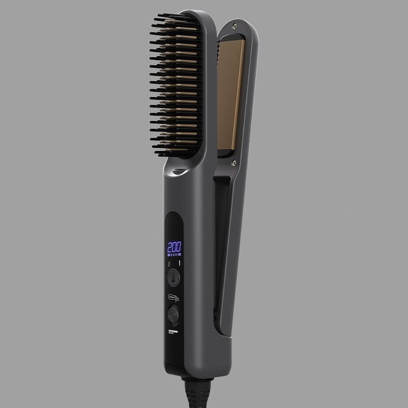 Multi-functional Curling And Straightening Iron With One-touch Styling Hair Protection And A Detachable Design