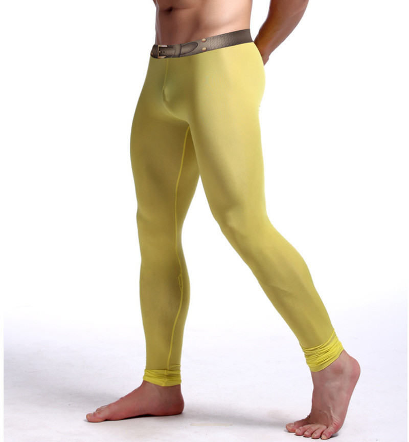 Warm Trousers Ice Silk Stretch Yoga Bodybuilding Bottoming Nine