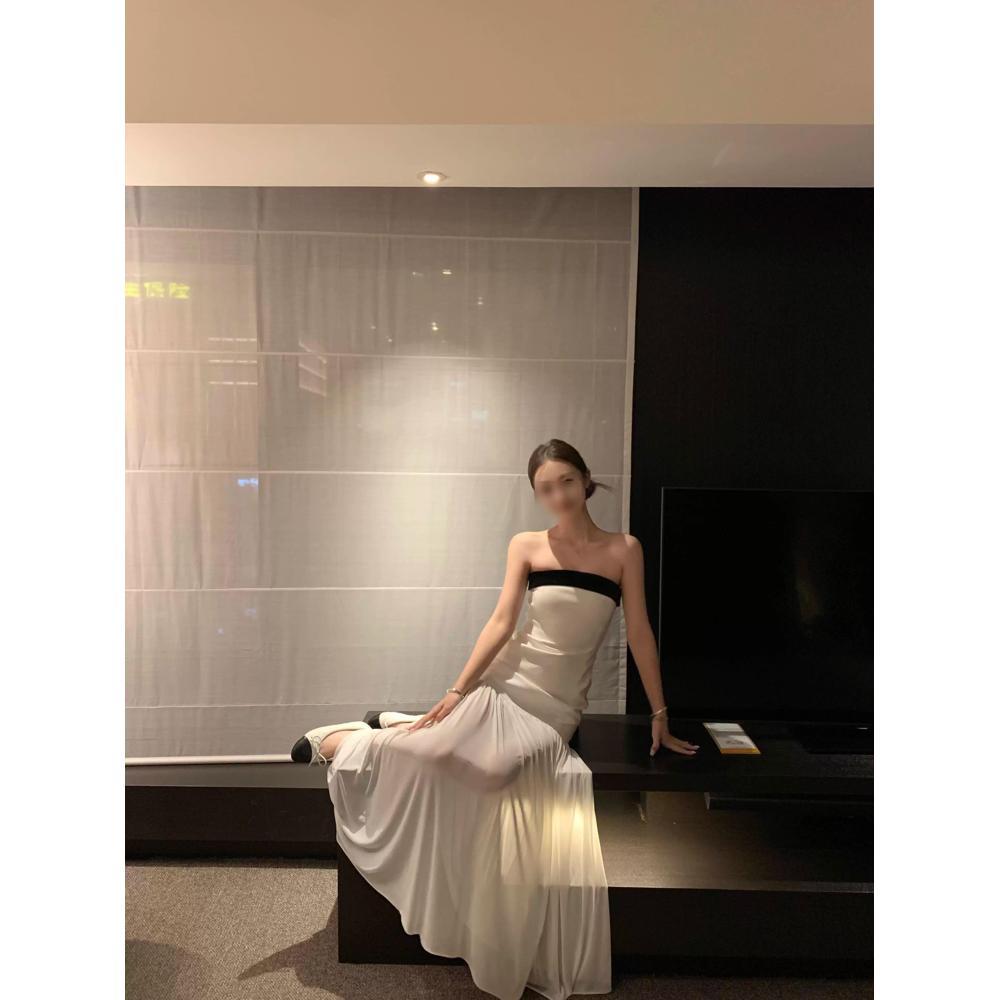 Bowknot Beauty Back Sleeveless Tube Top Dress Women