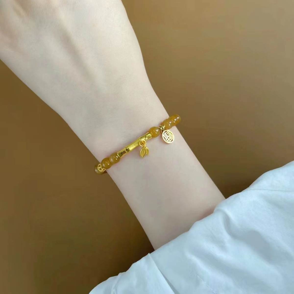 New Vintage-style Bamboo-link Bracelet For Women