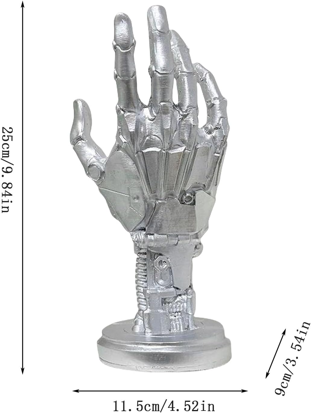 Creative Mechanical Hand Staue, Gaming Controller Holder Stand, Headphone Holder, Necklace Holder, Robot Hand Sculpture, Hand Crafts, Realistic Hand Decor, Modern Home Decor, Gaming Room Decor, Silver