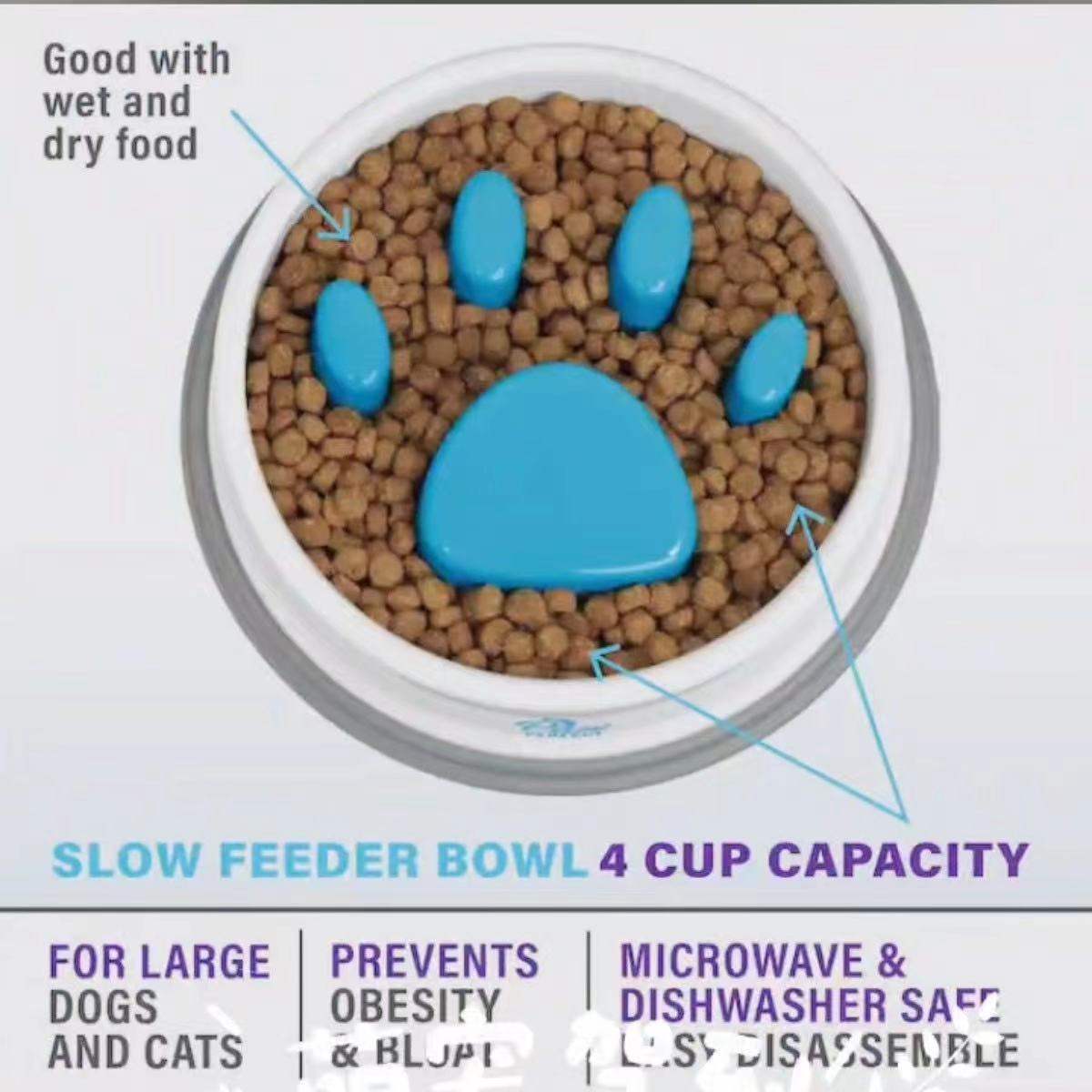 Slow-feeding Anti-choking And Non-slip Pet Bowl