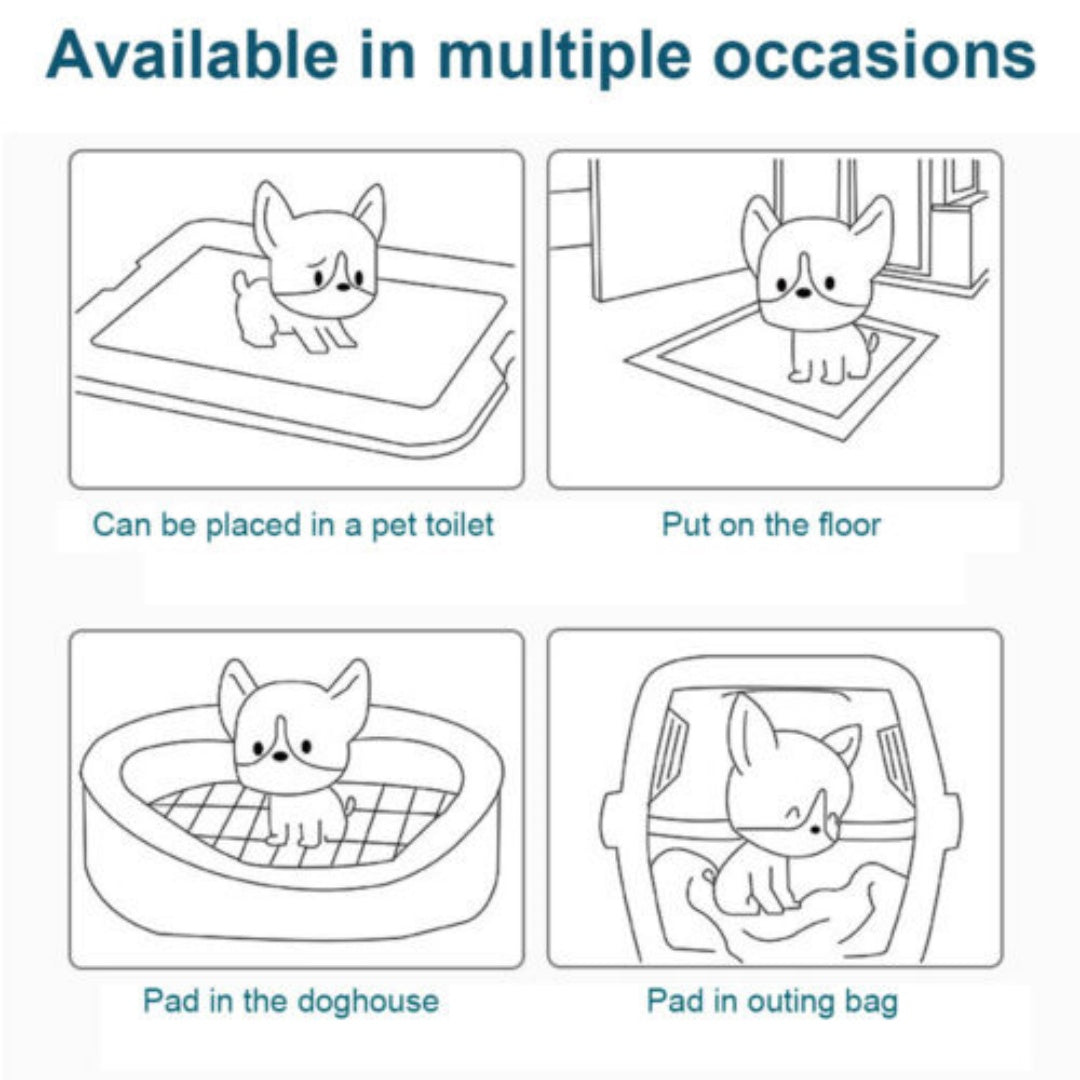 Pet Training Pads Puppy Toilet Potty Mat Indoor Dog Cat Pad 60X60cm Absorbent Blue-400pcs