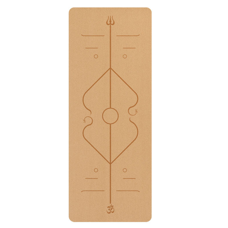 Fashion Natural Rubber Cork-wood Yoga Mat