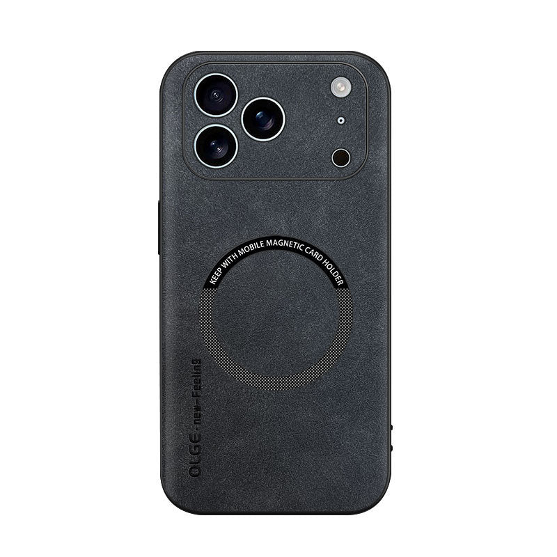 Magnetic Charging Phone Case Ultra Thin Leather