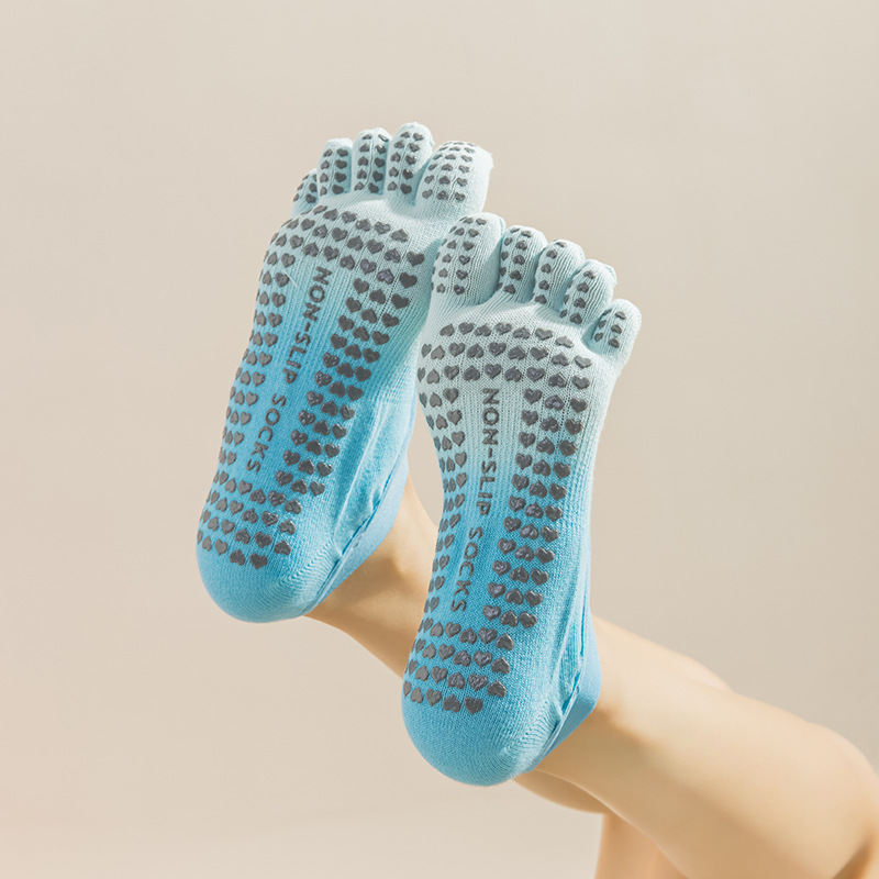 Hanging Dyed Yoga Socks Non-slip Women's Five Fingers