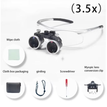 Beauty Dental Magnifying Glass Glasses Magnifying Glass Experimental Operation 35 Times Surgical Examination Magnifying Frame Medical