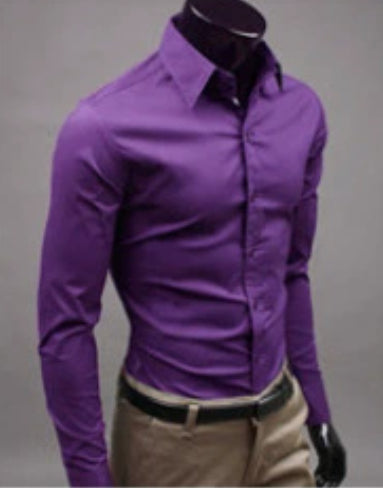 Business Shirt Men Young Men'S Self-Cultivation Workwear Best Man White Shirt Dress