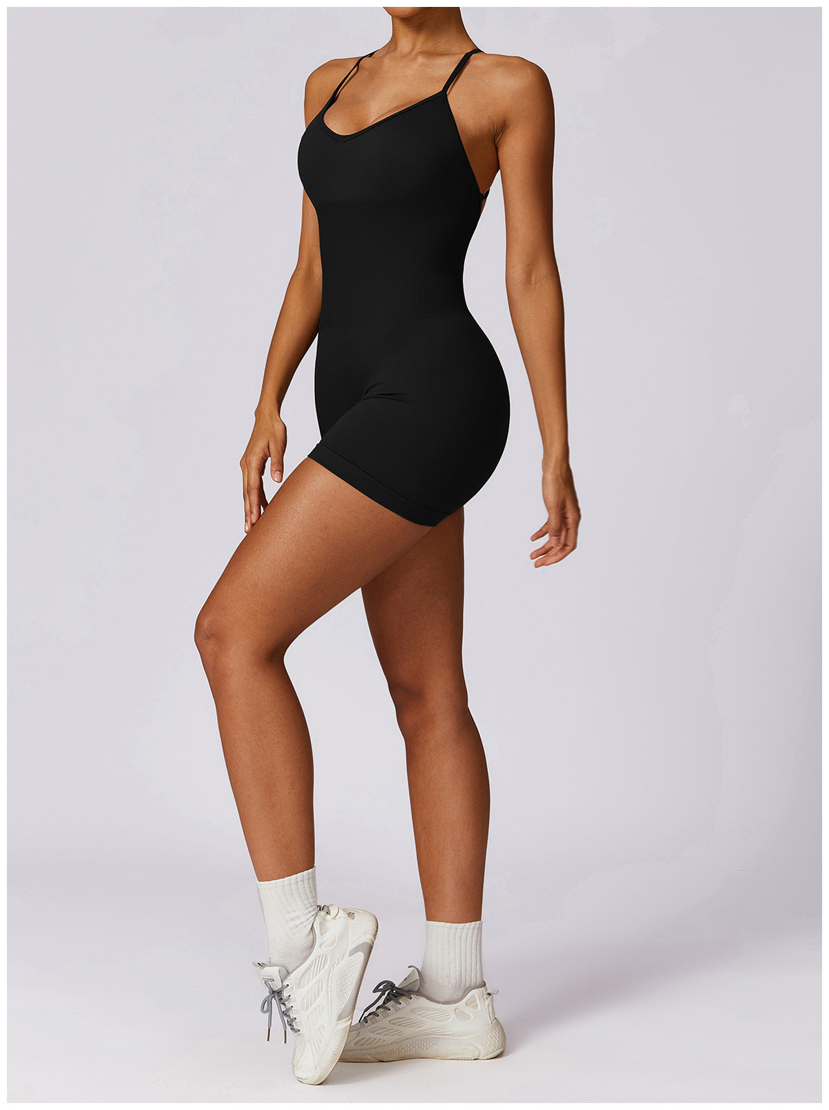 Women's Fashion Casual Hollow-out Beauty Back Seamless Yoga Jumpsuit