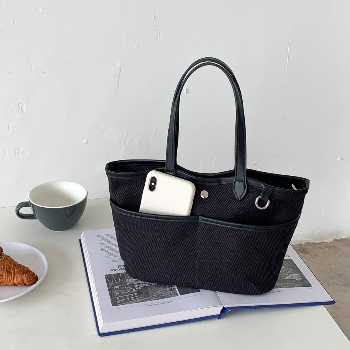 Korean-style Tote Canvas Bag Spacious Stylish For Work
