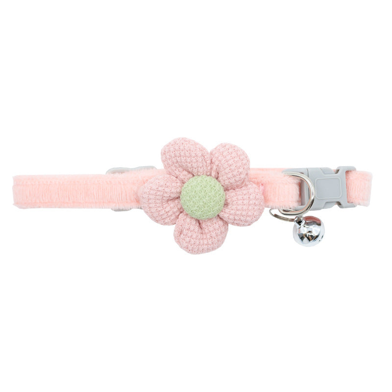 Cute Cartoon Flower Pet Collar And Leash