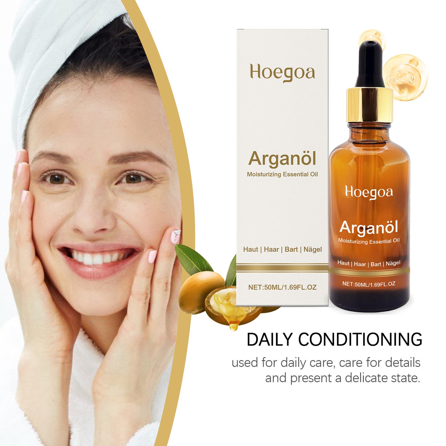 Daily Care, Moisturizing, Long-lasting, Gentle, Bee Skin Massage, Essential Oil