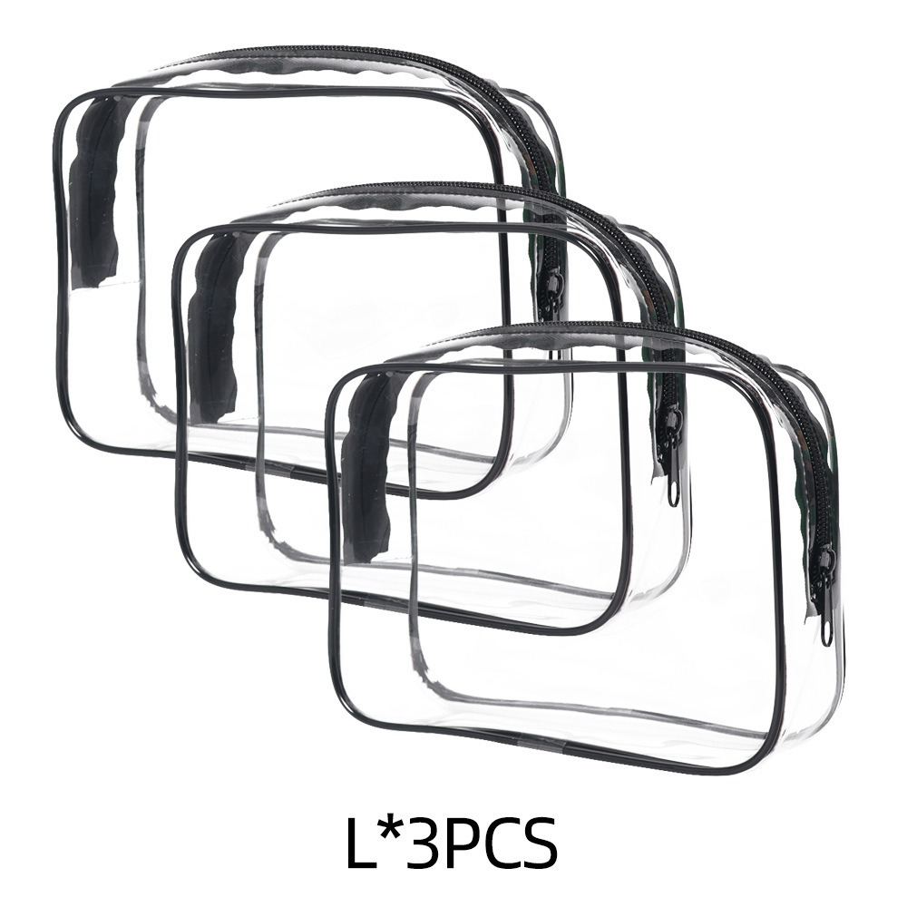 PVC Transparent Makeup Bag, Semi-transparent PVC Bag, Portable Storage Bag, Labubu Bag