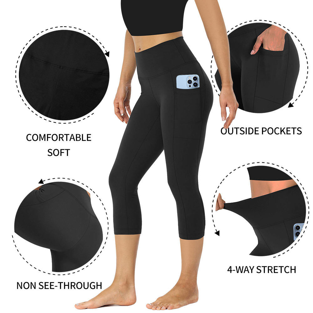 Womens Pocket Seven-point Yoga Pants