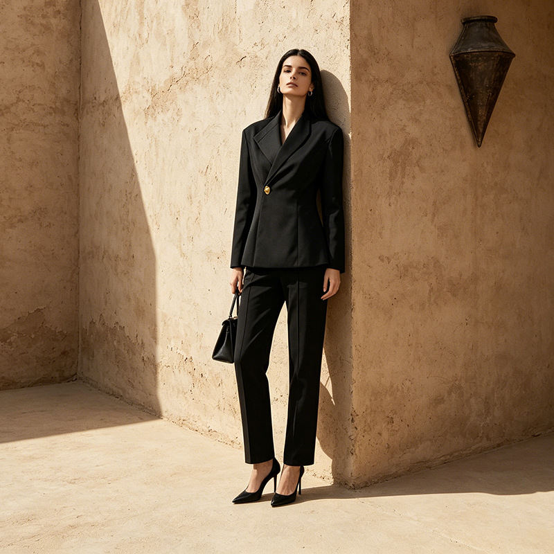 Korean-style Chic Blazer And Trousers Two-piece Set For Women