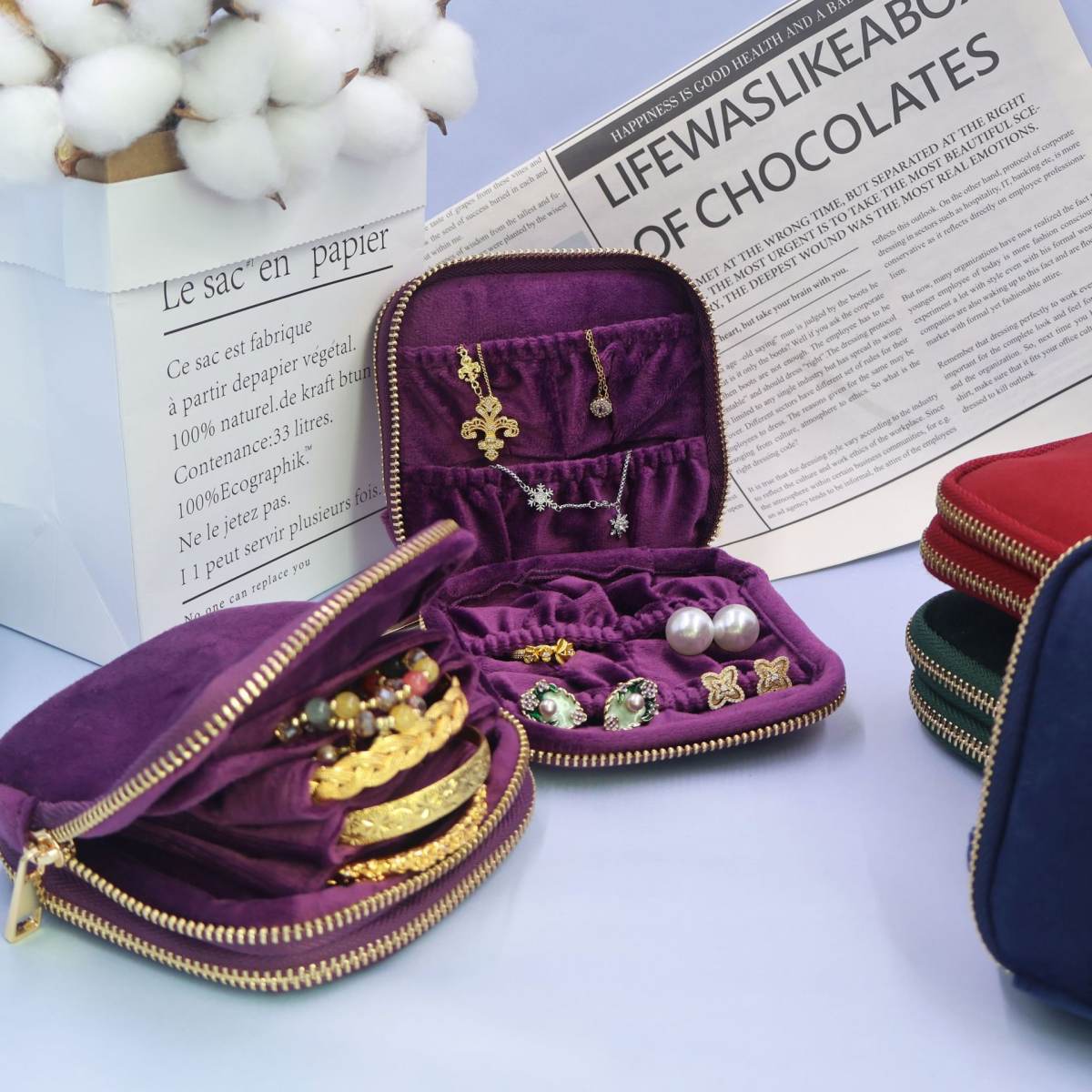 Velvet Bracelet Storage Jewelry Bag