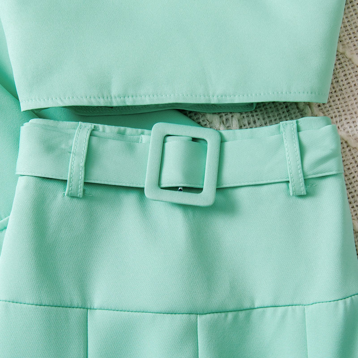 Girl's Casual Korean Wide-leg Pants Set