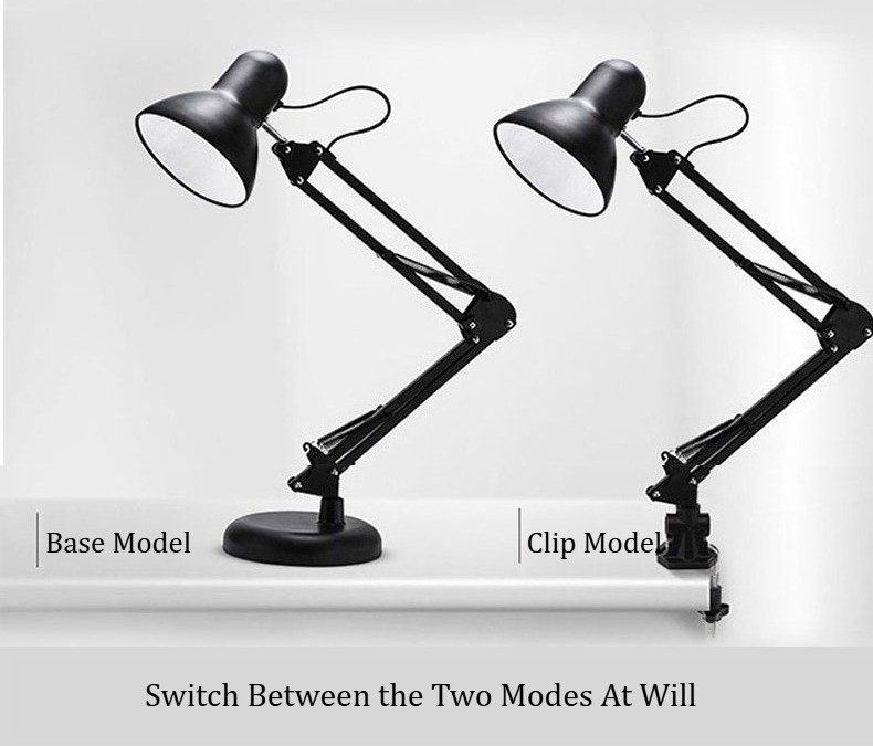 Desk Lamp Swing Arm Adjustable Architect Lamp With Base And Desk Clamp UK