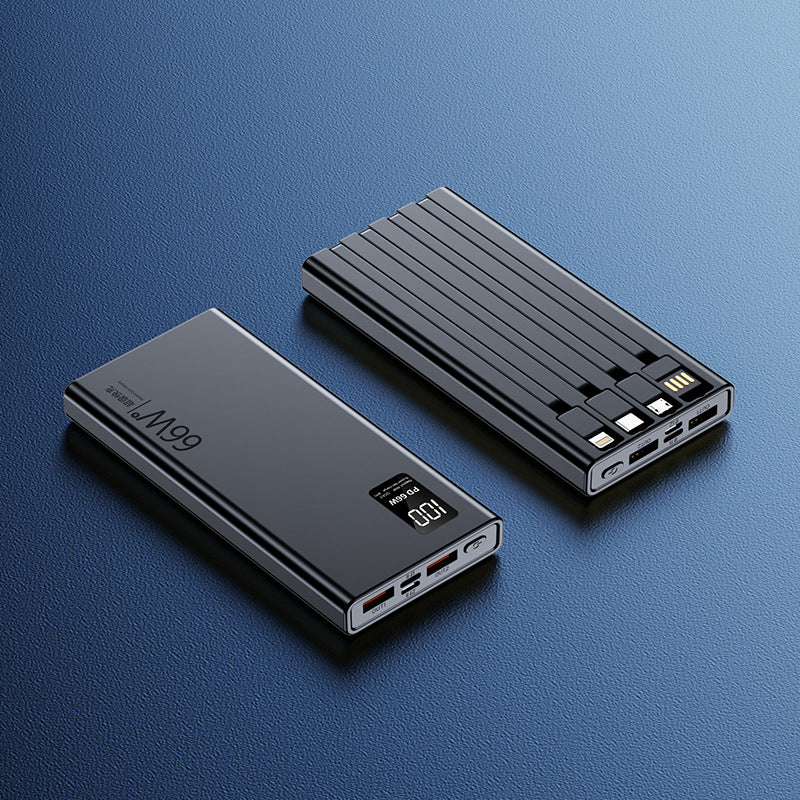 Fast-charging Battery With Built-in Cable Power Bank