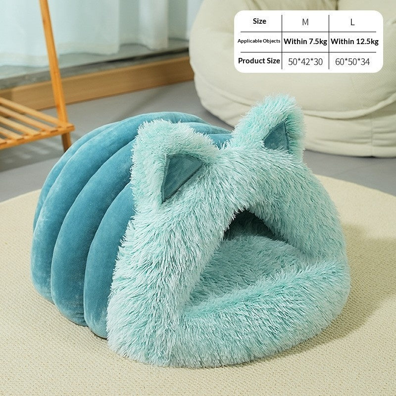 Cute Shark Cat Bed Dog Bed Plush Toy Pet Warm Nest