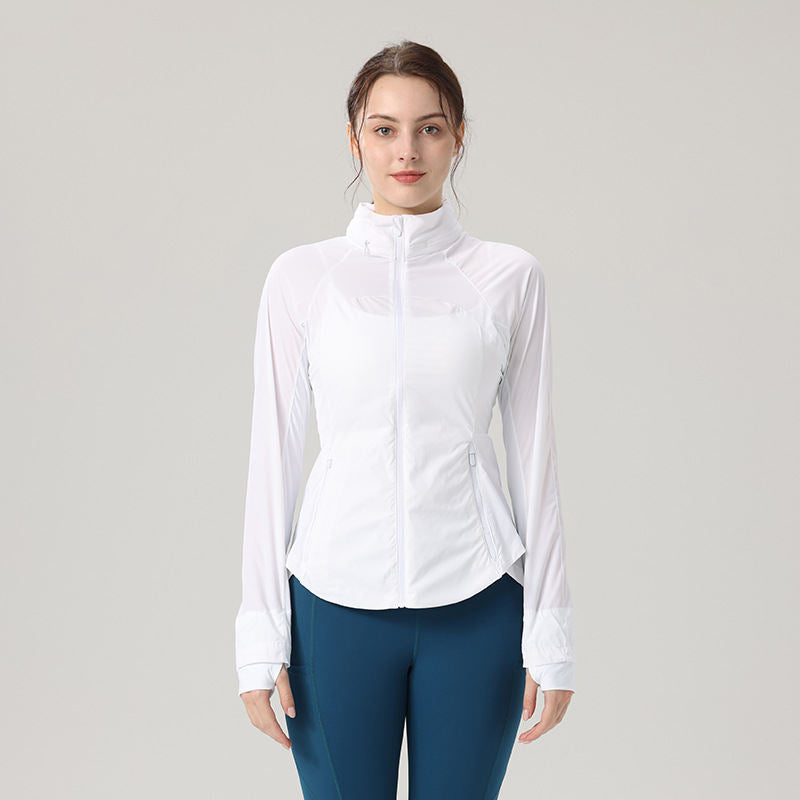 Womens Outdoor Windproof Sports Top Yoga Jacket