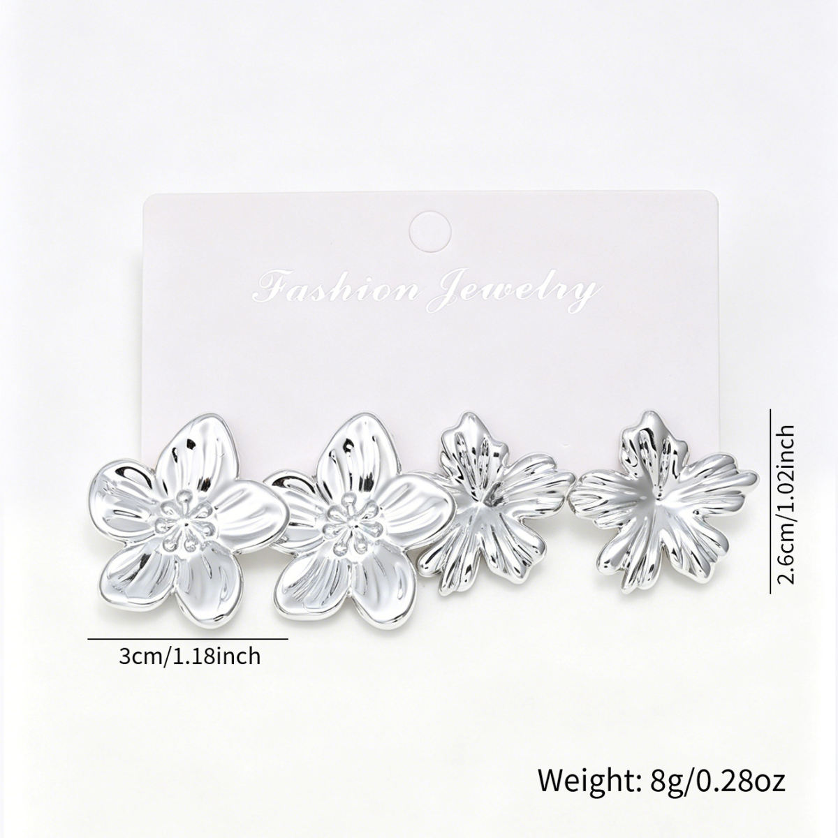 2026 New Hot Selling European American Gold Floral Earrings, Vintage 5-Petal Flower Niche CCB Stud Earrings For Women