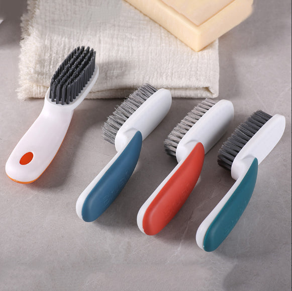 Shoe brush with contrasting handle-random color-PP+PET-1 piece