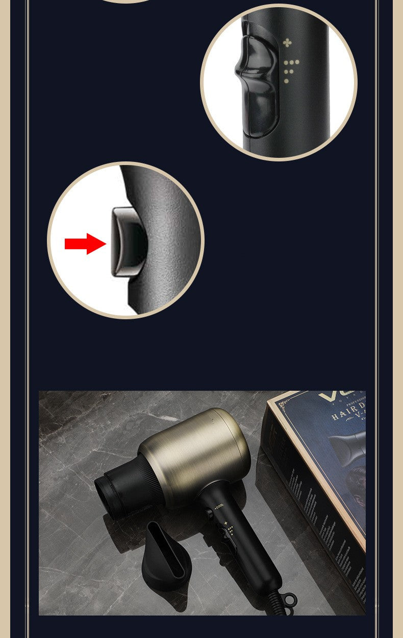 Household Quick-drying Heating And Cooling Air Retro Hair Dryer