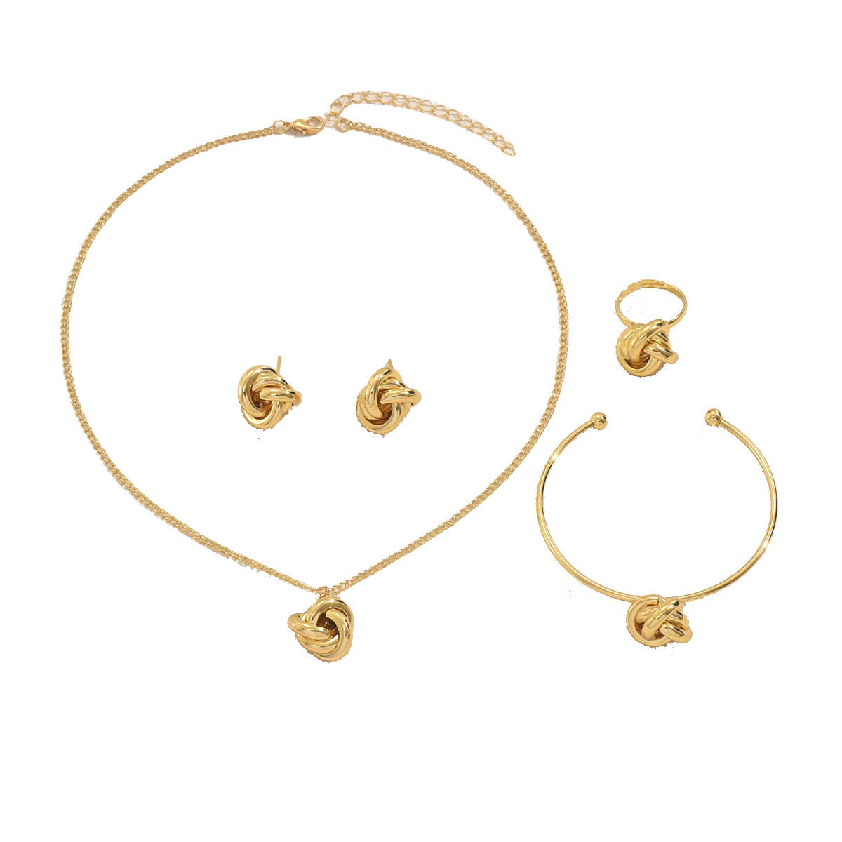 New Cross-border European American Women Jewelry Set, Unique Cross Multi-Layer Design Clavicle Necklace & Matching Ear Accessories, Versatile Daily Neck Ear Jewelry