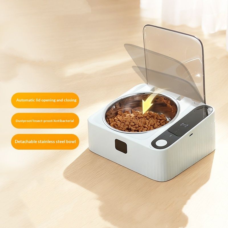 Smart Cat Bowl With Automatic Lid Opening For Pet Dogs