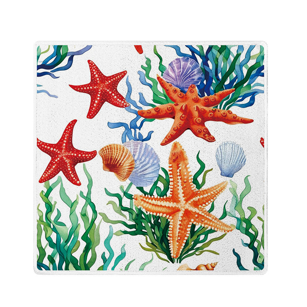 Printed Microfiber Kitchen Cleaning Cloth Small Square Towel