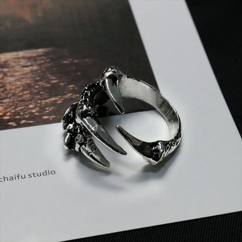 Men's Vintage Cross Adjustable Ring, Cold Hip Hop Niche Index Finger Accessories
