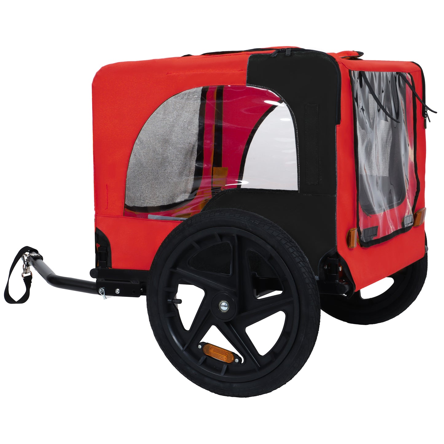 Pet Bike Trailer Dog Cart For Bicycle,Suitable For Small And Medium Pets, Easy Folding Cart Frame, Quick Release Wheel, Non-Slip Floor, Internal Leash