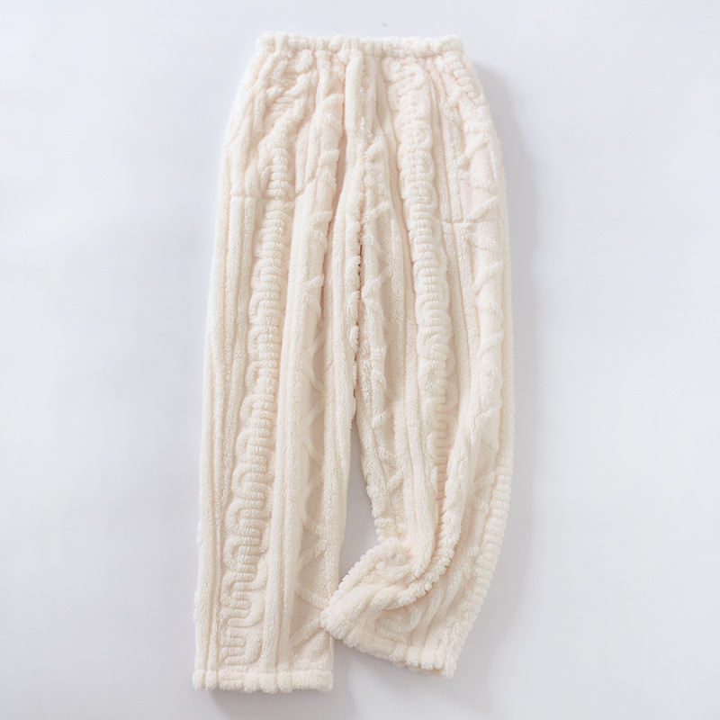 Mens Thick Warm Coral Fleece Adjustable For Autumn And Winter Wear At Home