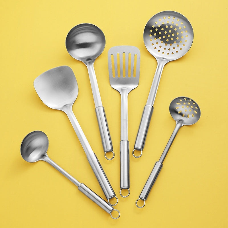Stainless Steel Cookware 7-Piece Set Cooking Spoons Shovels And Utensils For The Kitchen
