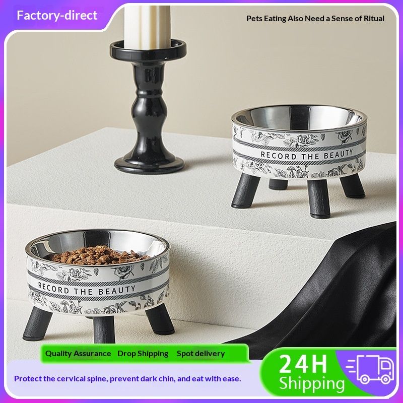Large-capacity Non-slip Spill-proof Stainless Steel Pet Bowl