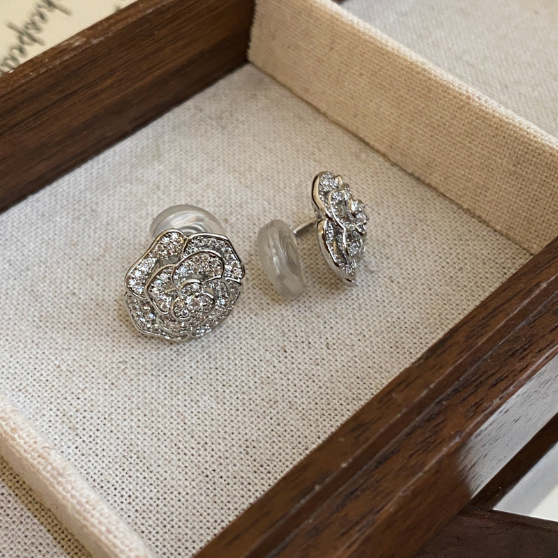 Classic Vintage Geometric Earrings Women Rhinestone Pendant Studs Elegant Gift