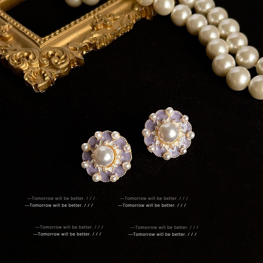 Vintage Niche Design Earrings For Women Retro Elegant Stud Earrings Premium Fashion Jewelry