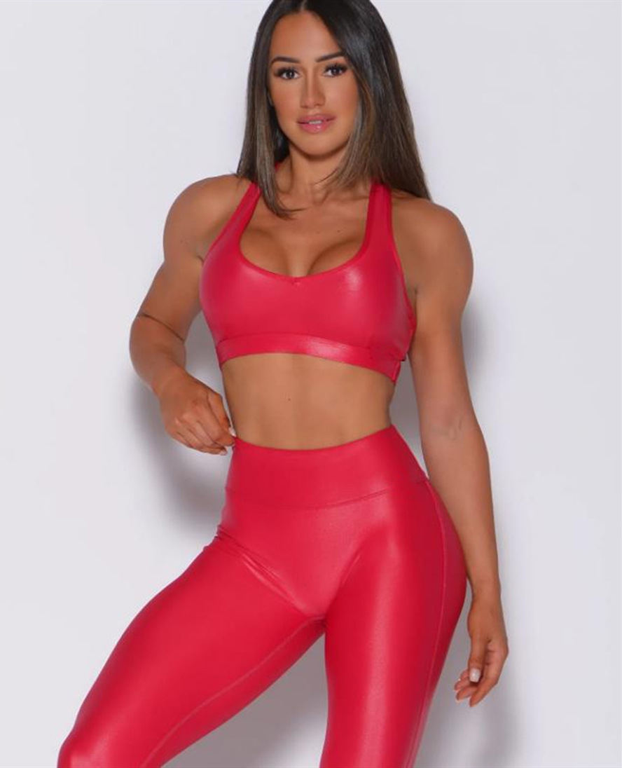 Summer Sports Vest Yoga High Waist Straight Pants Two-piece Set