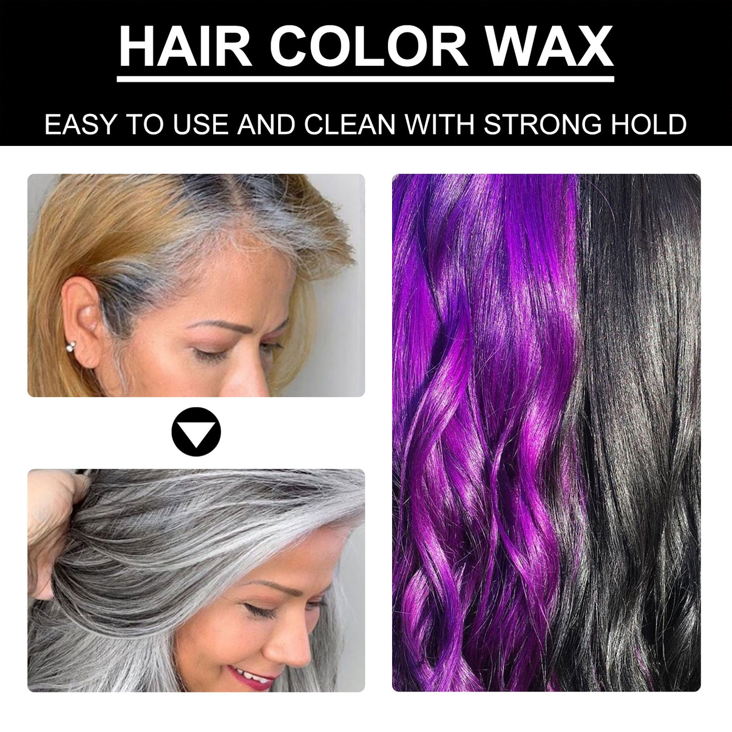 EELHOE Temporary Hair Wax, Natural Color One-Time Easy Color Hair Wax