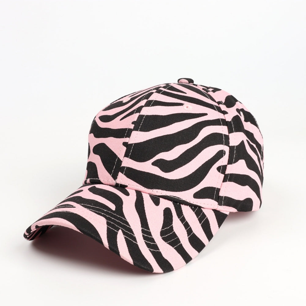 The Zebra-striped Printed Adjustable Fashion And Versatile Style Bowler Hat Is Suitable For Outdoor Shopping And Outings.