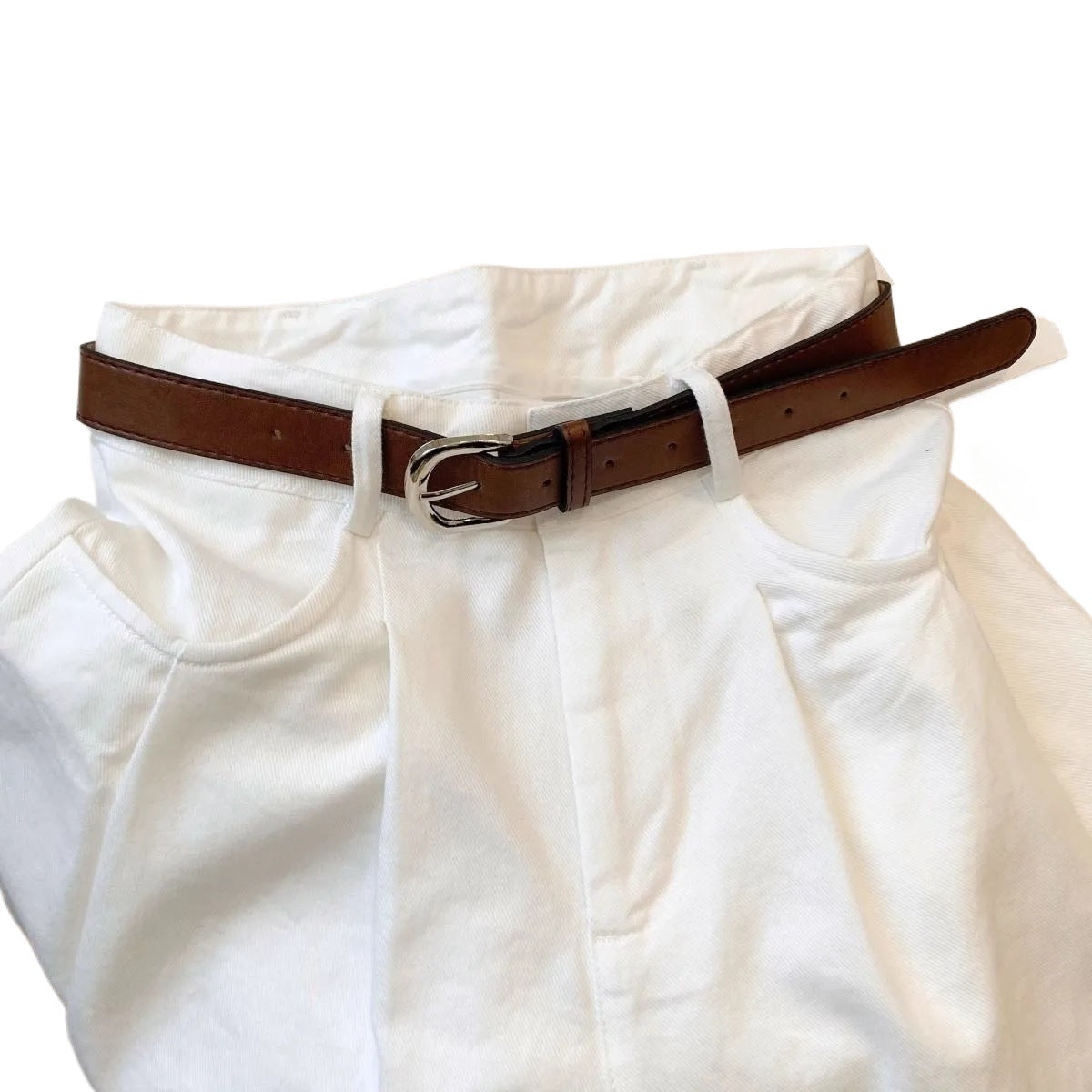 Korean-style Loose High-waisted Straight-leg Draping Floor-length Pants