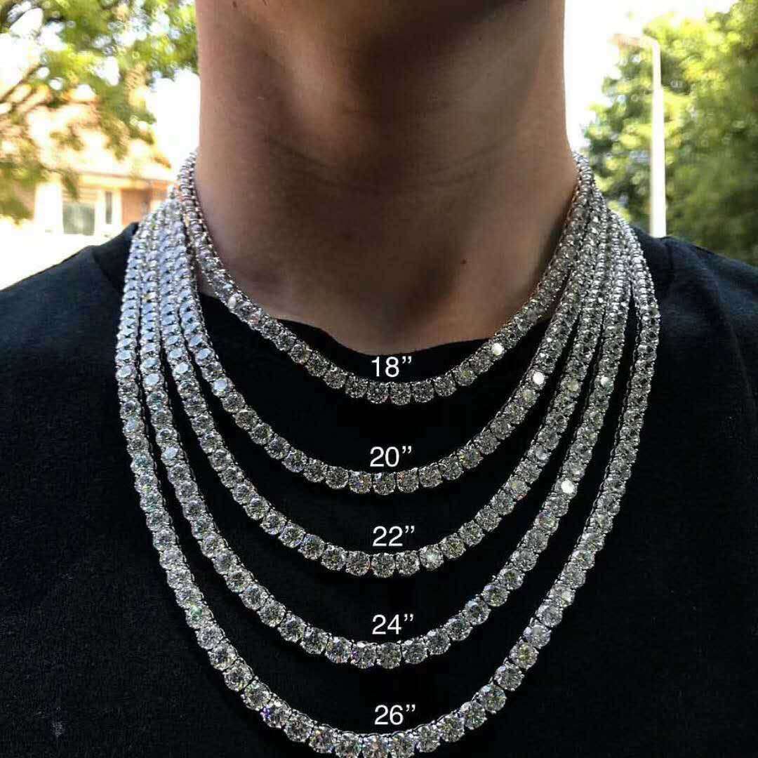 Accessories Spring Fastener Tennis Chain Zircon Necklace