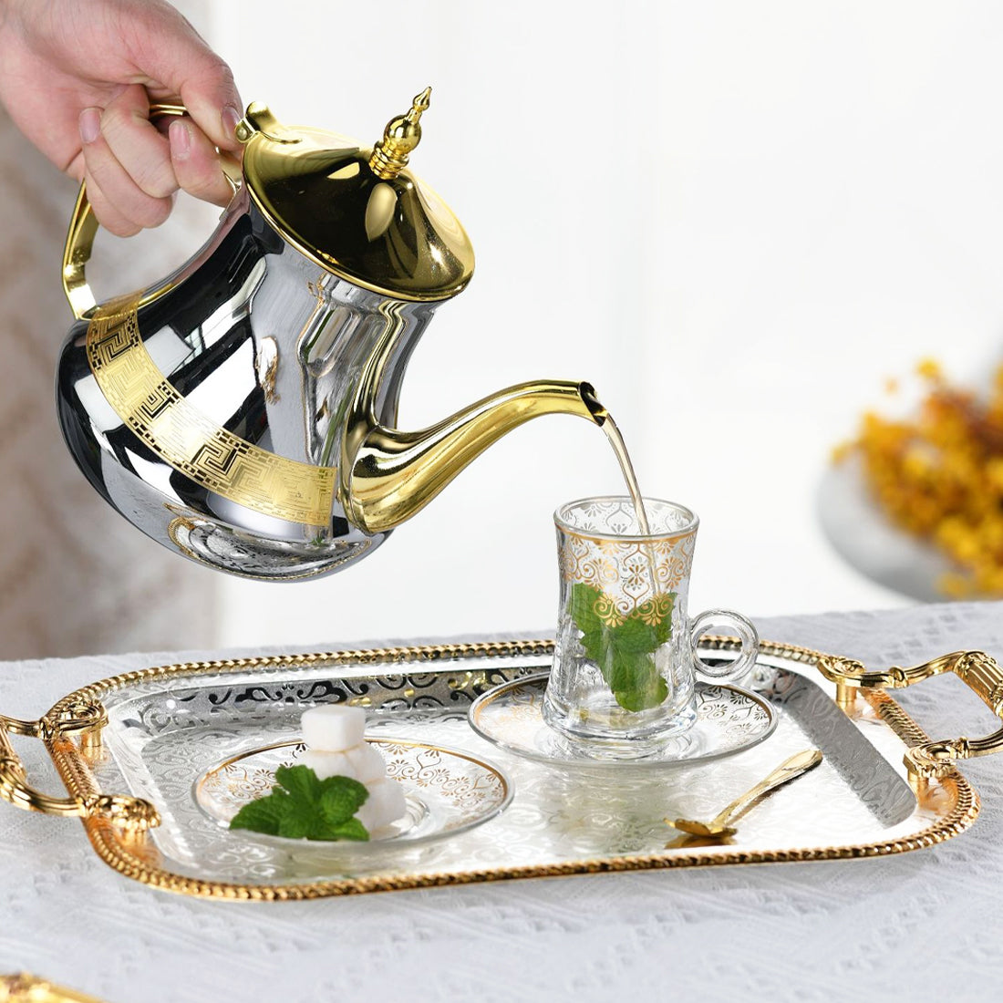 Rectangle Serving Tray With Handles For Gift Serving Tray Rectangle Decorative UK