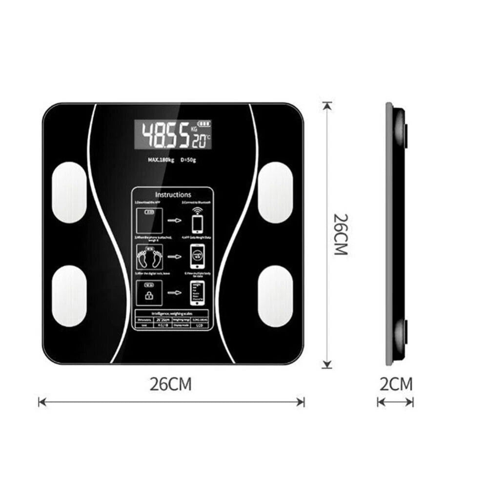Bluetooth Body Fat Scale - Black