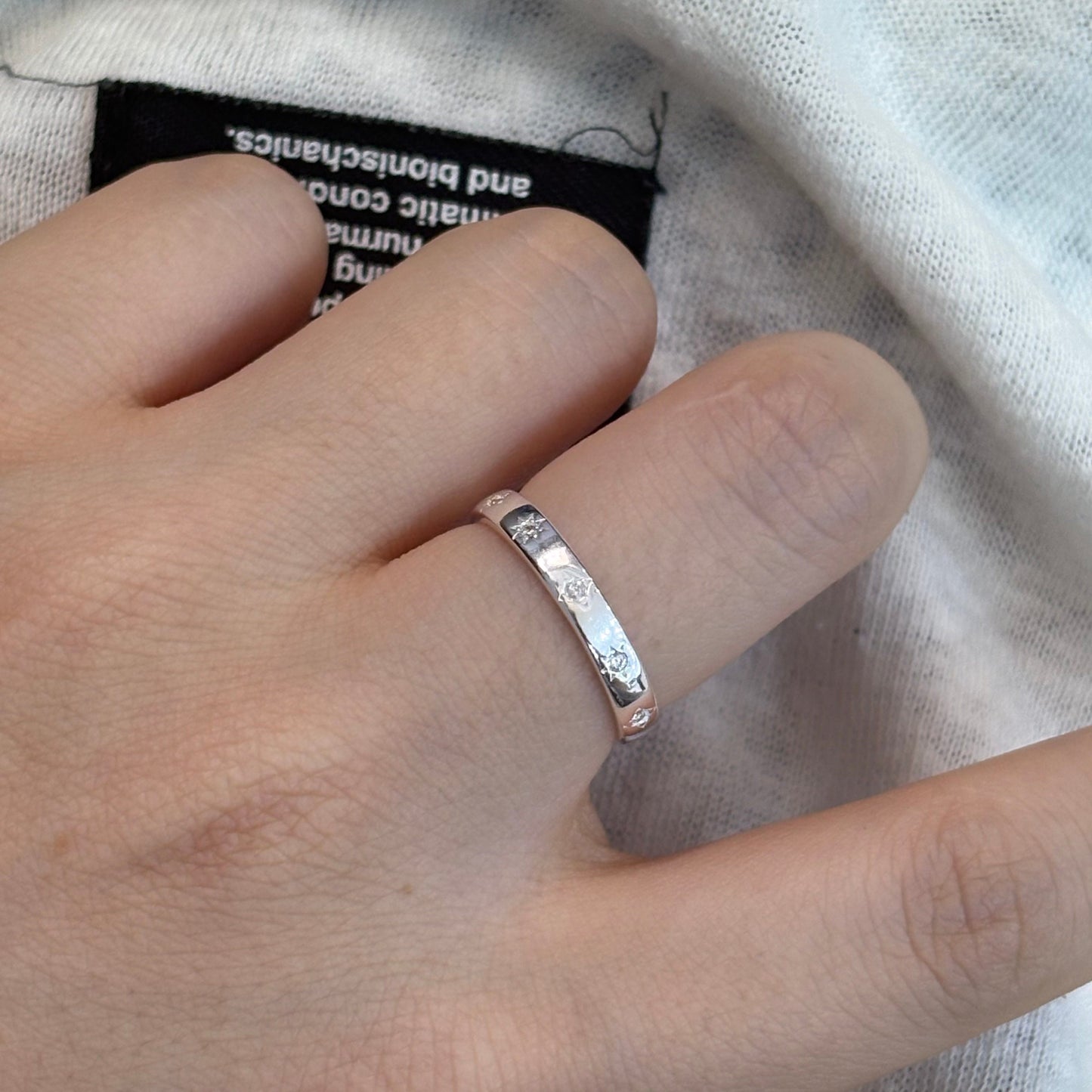 1pc 999 Sterling Silver Hammered Starburst Open Ring, Minimalist & Edgy Style, Perfect For Daily, Dating & Gifting, Ideal Valentine's Gift