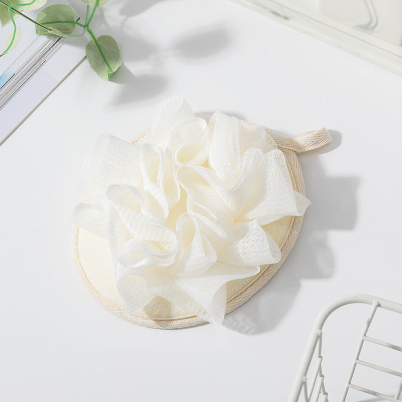 Solid-color Minimalist Oval Bath Scrubber For Lathering And Exfoliating