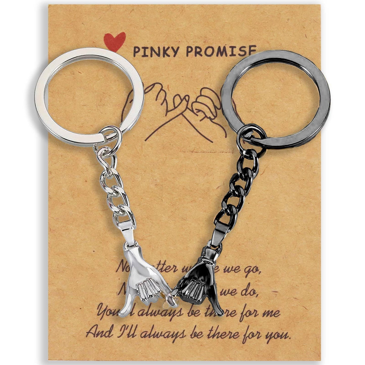 Valentines Day Gift Keychain Hand-in-hand Pendant Keychain