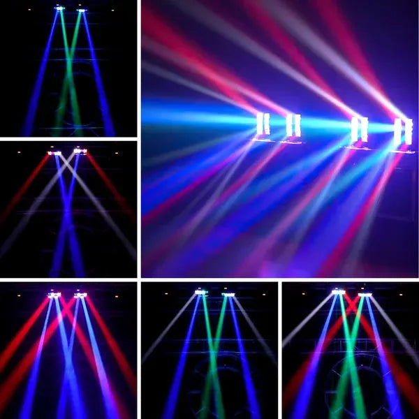 LED 8-Eye Spider Beam Moving Head Light KTV Stage Party Atmosphere Strobe Lamp DJ Disco Lighting EU Plug
